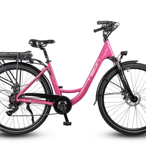 Rower elektryczny NEON RAYA różowy