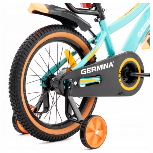 Rower dziecięcy GERMINA 16 BMX turkusowo-pomarańczowy