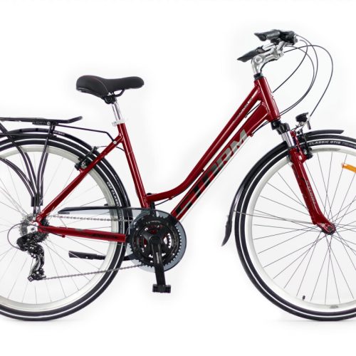 Rower trekkingowy STORM MARATHON 1.0 Lady czerwony M