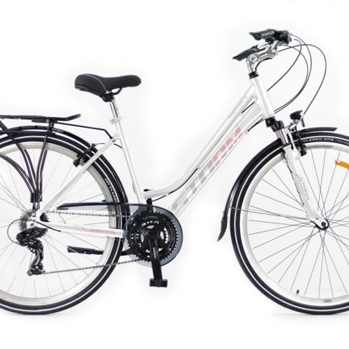 Rower trekkingowy STORM MARATHON 1.0 Lady srebrny L